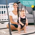 thumbnail image 4 of Slevoo 2-in-1 Baby Jumper and Swing Set with Portable Quick Foldable Stand, Easy Setup, Adjustable Strap, Soft Padded Seat, Black, 4 of 8