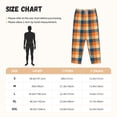 thumbnail image 4 of Picia Warm Orange Plaid Womens Soft Woven Cotton Elastic Waistband Sleep Pajama Pant Lounge Sleep Pant With Pockets And Drawstring-X-Large, 4 of 9