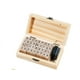thumbnail image 3 of Set básico de cuadernos con sello de madera retro alfanumérico en inglés, 36 piezas, estilo máquina de escribir, 3 of 8
