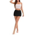 thumbnail image 2 of INSPIRE CHIC Women's Tummy Control Boyshorts Mid-Waisted Butt Lifting Lightweight Seamless Slip Shorts S Black, 2 of 5