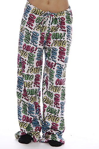 Just Love Pajama Pants for Women / PJS (OMG! OMG! Micro Fleece, 1X ...