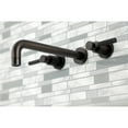 thumbnail image 3 of Kingston Brass KS8025DKL Kaiser Two-Handle Wall Mount Roman Tub Faucet, Oil Rubbed Bronze, 3 of 7