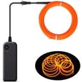 thumbnail image 1 of Wire Neon Light Cord EL Cable Neon Wire For Halloween Christmas Parties And Party Lighting (Orange, 5m), 1 of 6