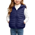 thumbnail image 2 of KICILVS Girls Puffer Vest Zip Up Hooded Sleeveless Jacket with Pockets for Fall and Winter Warm Waistcoat 4-15 Years, 2 of 9