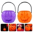 thumbnail image 3 of 2 piezas de decoración de linterna de calabaza para decoraciones de Halloween, 3 of 3