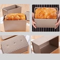 thumbnail image 7 of Donepart  1 lb Pullman Loaf Pan with Lid, Premium Non-Stick Sandwich Bread Loaf Pan with Lid, Bread Pan for Baking Bread, Gold, 7 of 7