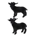 thumbnail image 3 of Simulation Goat Sheep Figurines Animal Plush Toy Christmas Decor Black 21cm, 3 of 9