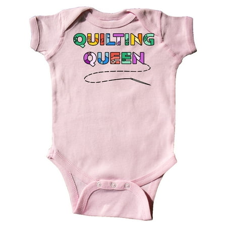 

Inktastic Quilting Queen Stitching with Needle Gift Baby Boy or Baby Girl Bodysuit
