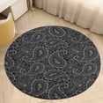 thumbnail image 6 of Pretty Bohemian Art Paisley Round Carpet Circle Rug Outdoor Patio Area Rug Washable Large Area Rugs Hallway Room Decor Fitness Mats, 6 of 8