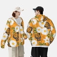 thumbnail image 6 of Balery White Floral and Butterflies Men's Women's UPF 50+ Sun Protection Lightweight Hoodie Performance Long Sleeve Shirt for Fishing Running-X-Large, 6 of 9