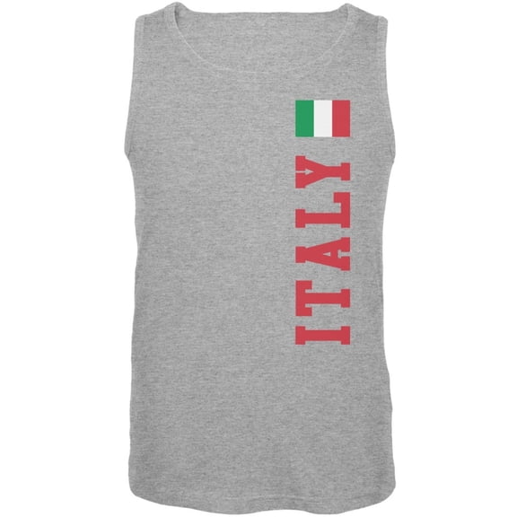 World Cup Italy Heather Grey Adult Tank Top - Small