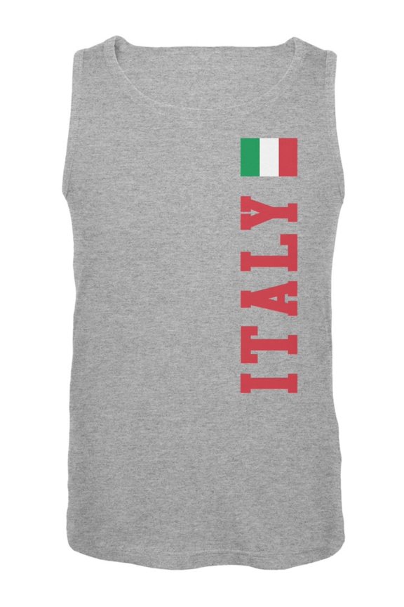 World Cup Italy Heather Grey Adult Tank Top - Small