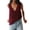 Wine, variant on SHenli Built In Bra Tank Tops for Women 3/4 Length Sleeve Button Down Shirts Lace Crochet Boho Spring Vacation Outfits Tees