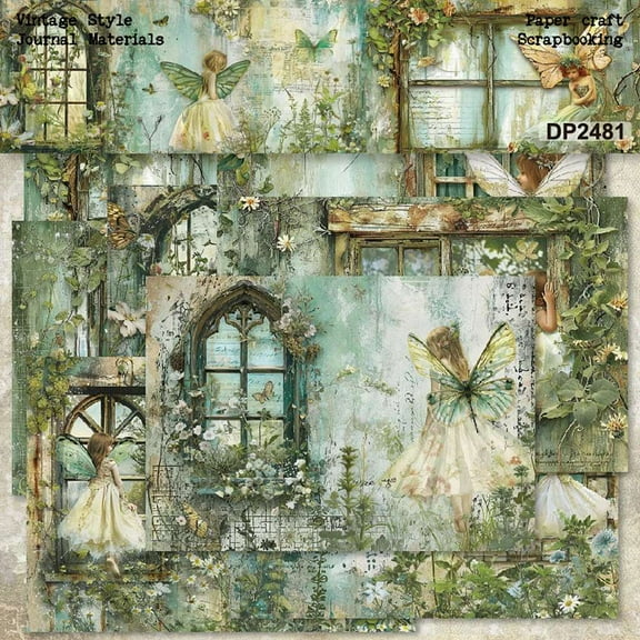 7 set Scrapbook Paper Pads for DIY Album Scrapbook Background Paper Diary Decoration Angel & Fairy 144x210x0.2mm 8pcs/set