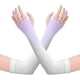 thumbnail image 1 of Jumpingount 1 par de protección refrigeración hielo seda brazo mangas seguridad Fitness Protector UPF 50 protector solar ciclismo pesca golf guantes y mitones Gradiente blanco púrpura, 1 of 6