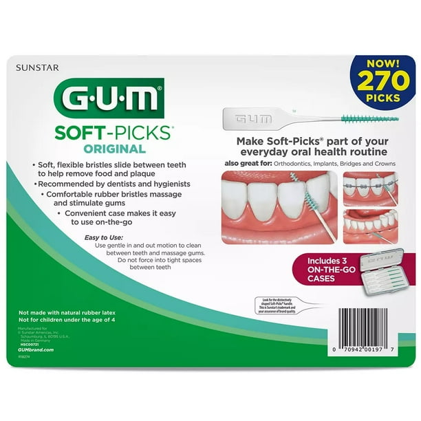 GUM SoftPicks Advanced Mint, 180count