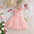 thumbnail image 5 of Bmisegm Girls Dress One Shoulder Spaghetti Strap Ruffle Accent Big Bow Waist 3D Butterfly A Line Tutu Party Dress for Girls 4-5 Years, 5 of 9