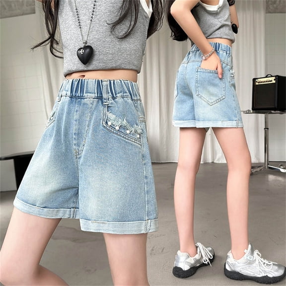 Shachafan Girls Casual Pants With Stretchy Waistband Comfortable Kids Trousers For Play And School Daily Wear Girl Star Leggings