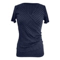 thumbnail image 4 of Short Sleeve Shirts for Women V-Neck Solid Color Y2K Loose Basic Tops Casual Summer Spring Tee, 4 of 5