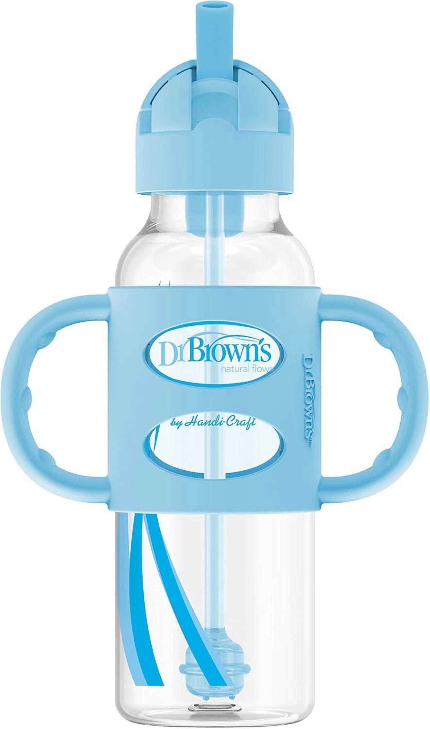 Bouteille à paille Sippy de Dr. Brown's, 8 oz/250 mL, gris et bleu