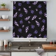 thumbnail image 5 of Purple Olive Fruits Sheer Curtains 54 Inches Long, Spring Farm Branches Leaves Plants Black Light Filering Curtains, Breathable Simi Curtain Privacy Drapes for Kitchen Bathroom Small Window Treatment, 5 of 9
