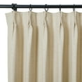 thumbnail image 3 of TWOPAGES Room Darkening Curtain 84 W X 108 L Inches Pinch Pleat Drape Linen Blend Window Treatment for Bedroom, 1 Panel, Light Khaki, 3 of 6