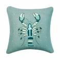 thumbnail image 6 of Throw Pillow Cover, Dull Blue 22"x22" (55x55 cm) Throw Pillow Covers, Linen Lobster, Embroidered Throw Pillows For Couch, Sea Creatures Pattern Beach Style Style - Lobster Cool, 6 of 10