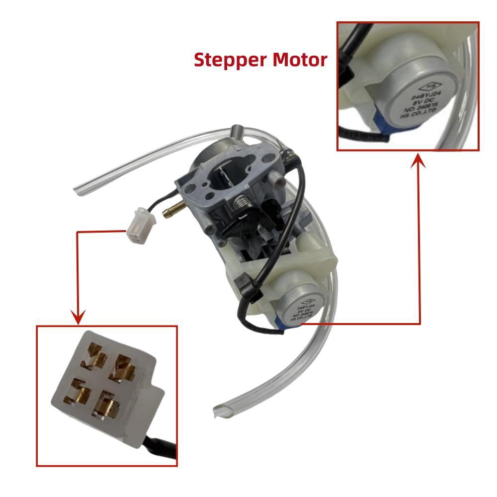 POWER PRODUCTS Carburetor with Stepped Motor and Gaskets and Fuel Line for Predator 3500-Watt Super Quiet Inverter Generator 63584