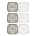thumbnail image 1 of 3X Tapa de DesagüE Cuadrada para DesagüE de Ducha Colector Pelo Tapón de Silicona Plano para Filtro de Baño Y Cocina Protección de DesagüE de Tapón de Colador Plano con Ventosas, 1 of 5