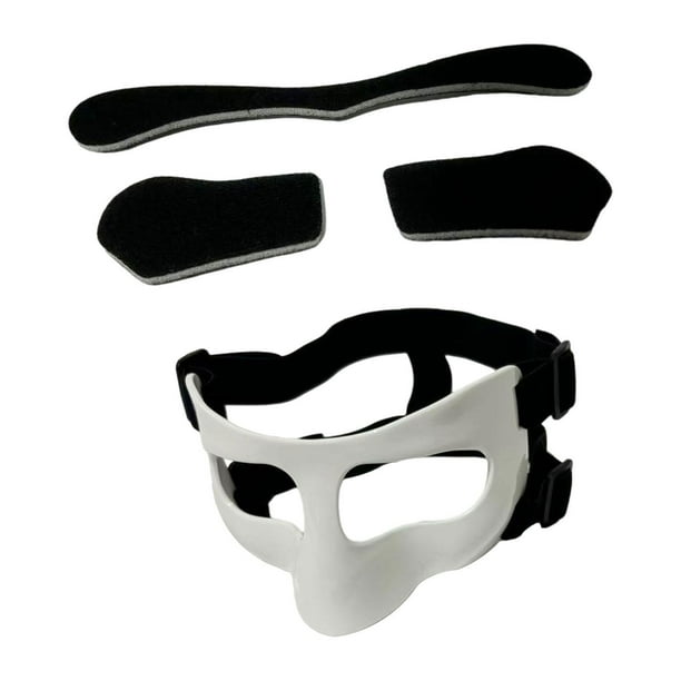 Máscara de baloncesto, cubierta facial protectora, piezas, equipo, suministros blancos, protector nasal, protección para fútbol, hombres, deportes, sóftbol con almohadillas