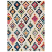 SAFAVIEH Monaco Darwin Abstract Area Rug, Ivory/Multi, 8' X 11'