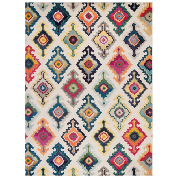 SAFAVIEH Monaco Darwin Abstract Area Rug, Ivory/Multi, 8' X 11'
