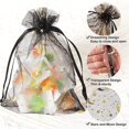 thumbnail image 3 of 100 bolsas de organza con forma de luna y estrella, 11 x 16 cm, bolsas de regalo para bodas con cordón, bolsas de organza negras, bolsas de regalo, 3 of 5