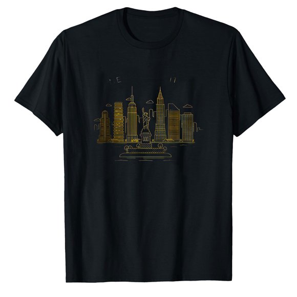 AALJY New York City Skyline NYC NY T-Shirt