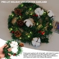 thumbnail image 5 of PULLIMORE 6.56FT Christmas Garland Decorations with 20 LED Light, Artificial Greenery Lighted Pine Garland Christmas Holiday Decoration, 5 of 10