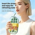 thumbnail image 6 of 2-in-1 Ice Cube Bottle and Water Bottle with Straw, Portable Touch-Free Ice Cube Maker with Lid, Leakproof Ice Tray for Whiskey, Cocktail and Summer Drinks, 6 of 9