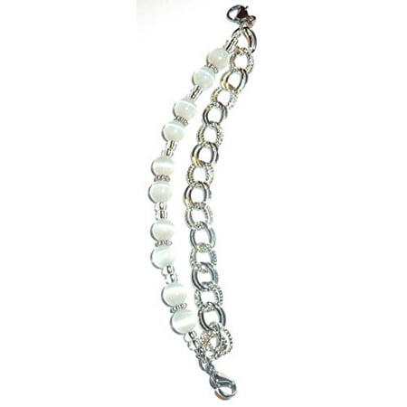 - Hidden Hollow Beads White women's Medical Alert ID Interchangeable Replacement Bracelet