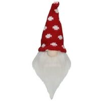 Northlight Santa Gnome with Polka Dot Hat Christmas Decoration - 5" - Red and White