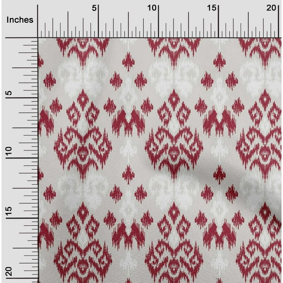 oneOone Viscose Chiffon Fabric Paisley Ikat Print Sewing Fabric BTY 42 Inch Wide
