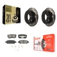 thumbnail image 1 of Transit Auto Rear Coated Drilled Slotted Disc Brake Rotors and Semi-Metallic Pads Kit for Car Jeep Mitsubishi Lancer Patriot Dodge Chrysler Compass 200 Caliber Avenger Sebring KDS-100421, 1 of 11