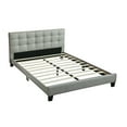 thumbnail image 5 of Tcbosik Queen Size Bed Frame, Platform Bed with Button Tufted Headboard, Wood Slats Support, Light Gray, 5 of 7