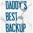 thumbnail image 2 of Daddy's Best Backup Handcuff Cop Dad Romper Boys or Girls Infant Baby Brisco Brands NB, 2 of 7