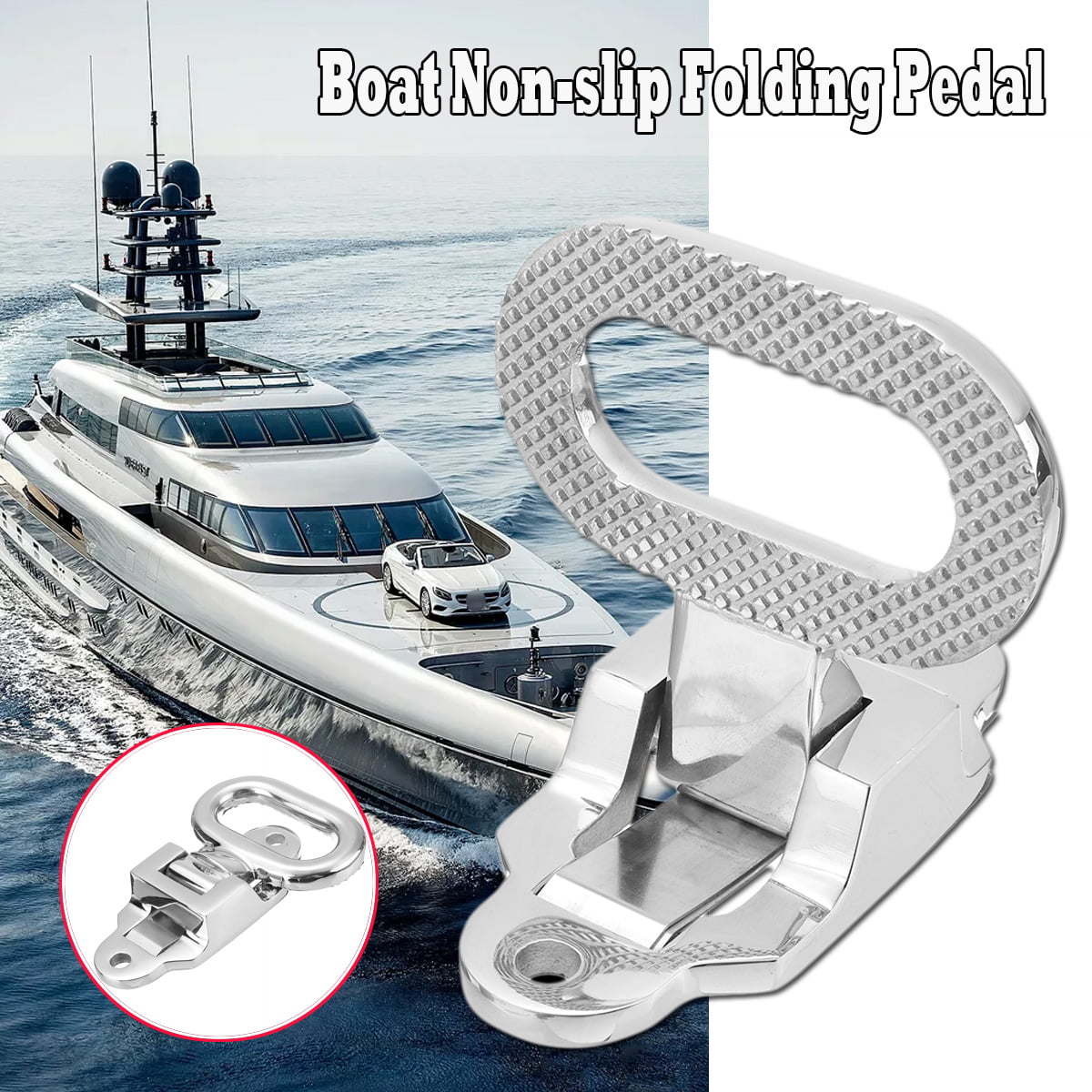 Small Pack 2 Boat Mast Transom Folding Step 316 Marine Stainless Steel 