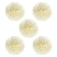 thumbnail image 1 of Uxcell 8" Tissue Pom Poms Paper Flowers Ball Wedding Party Decoration, Beige 5 Pack, 1 of 6