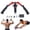 Red, variant on AbahubFit 2-in-1 Arm Exerciser & Ab Roller, 22-440lbs Hydraulic Chest Expander with Detachable Wheels, Upper Body & Core Trainer for Home Gym
