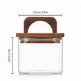thumbnail image 2 of 3-Pack 20oz Square Glass Jars with Wooden Lids - Airtight Food-Grade Storage Containers for Coffee Beans, Nuts, Snacks & Salads, 2 of 7