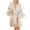 White, variant on Kaemgyyd Women's Elegant Satin Robe Silky V Neck Long Sleeve Fuzzy Trim Belted Bathrobe Wedding Bridal Party Bride Bridesmaid Nightgowns