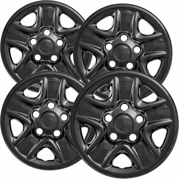 Set of 4 18 inch Gloss Black ABS Wheel Skins Compatible with 10-21 Toyota Tundra Platinum 07-21 Limited SR5 07-13 Base 14-21 SR 1794 Edition 16-21 TRD Pro 21 Trail Nightshade Impostors