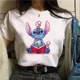 thumbnail image 3 of Camiseta de algodón para niños de Kawaii Disney Lilo Stitch, camiseta de verano con estampado de corazón de Stitch de dibujos animados, ropa bonita de Disney Anime para niños, 3 of 5