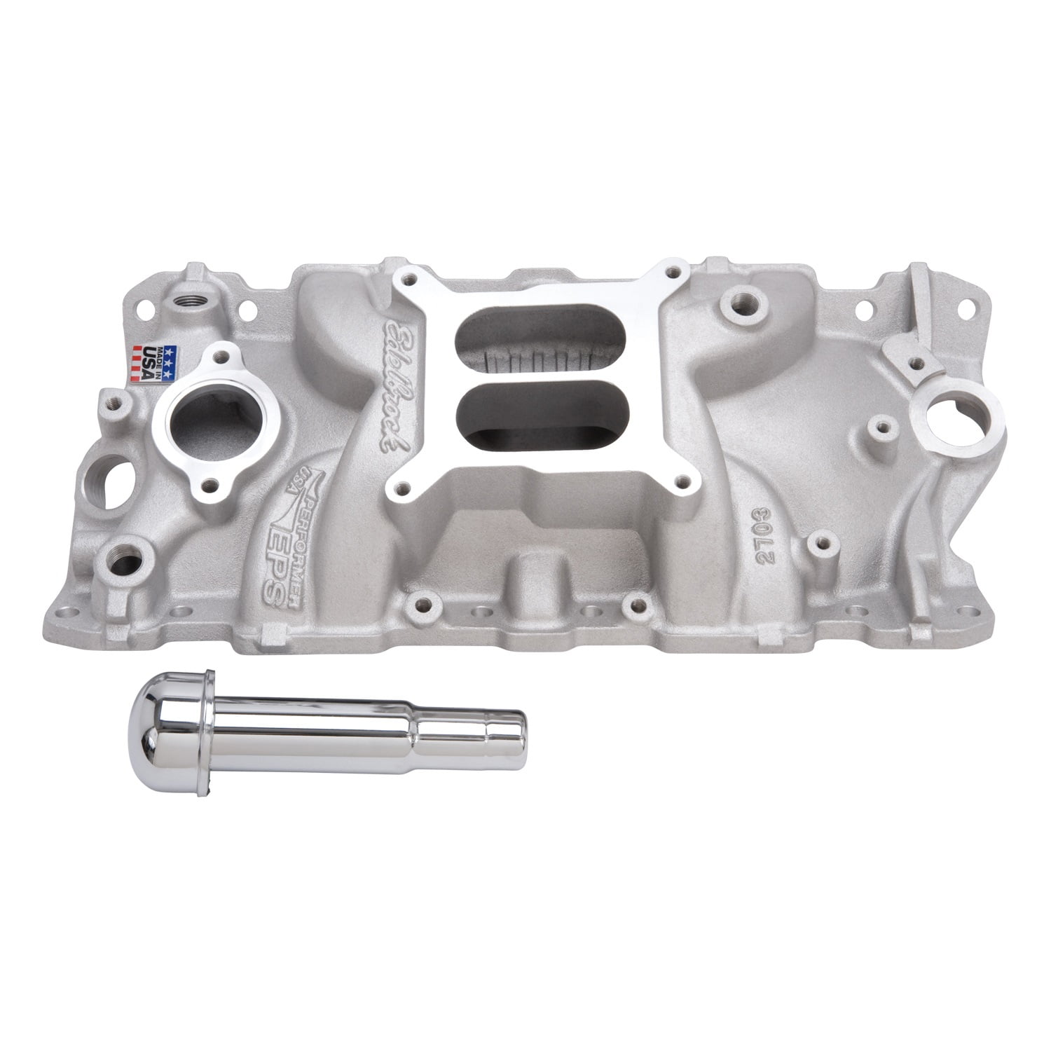 Edelbrock 2703 Performer EPS Chevy Intake Manifold with Oil Fill